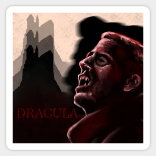 Dracula lurking in the shadows (Claes Bang) Sticker